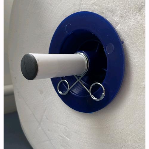 Dispenser Portarotolo da Parete industriale in acciaio BIANCO + Rotolo Carta OMAGGIO