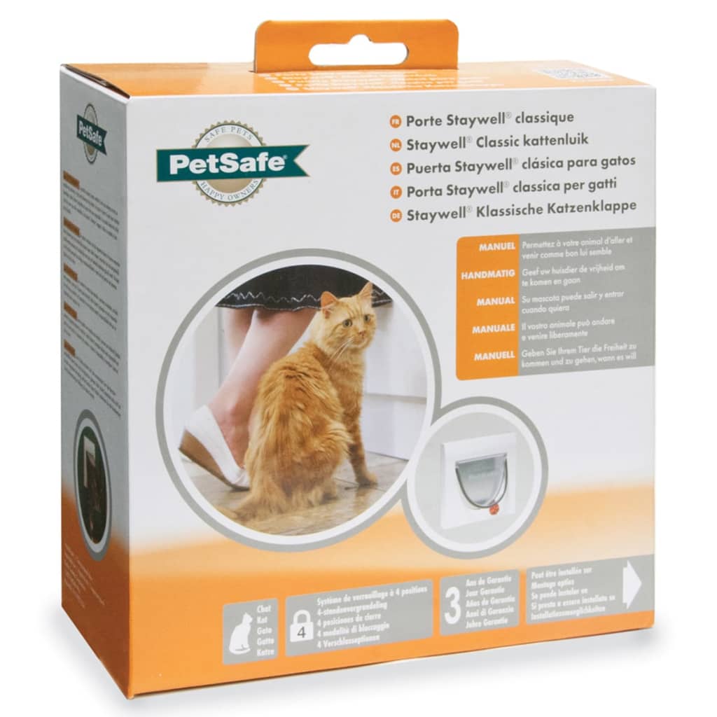 PetSafe Porta per Gatti Manuale a 4 Modalità Tunnel Classic 917 Bianco 411404