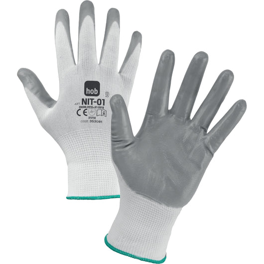 GUANTI HOB POLIESTERE/NITRILE NBR 13ECO TG. 9  (12 paia)