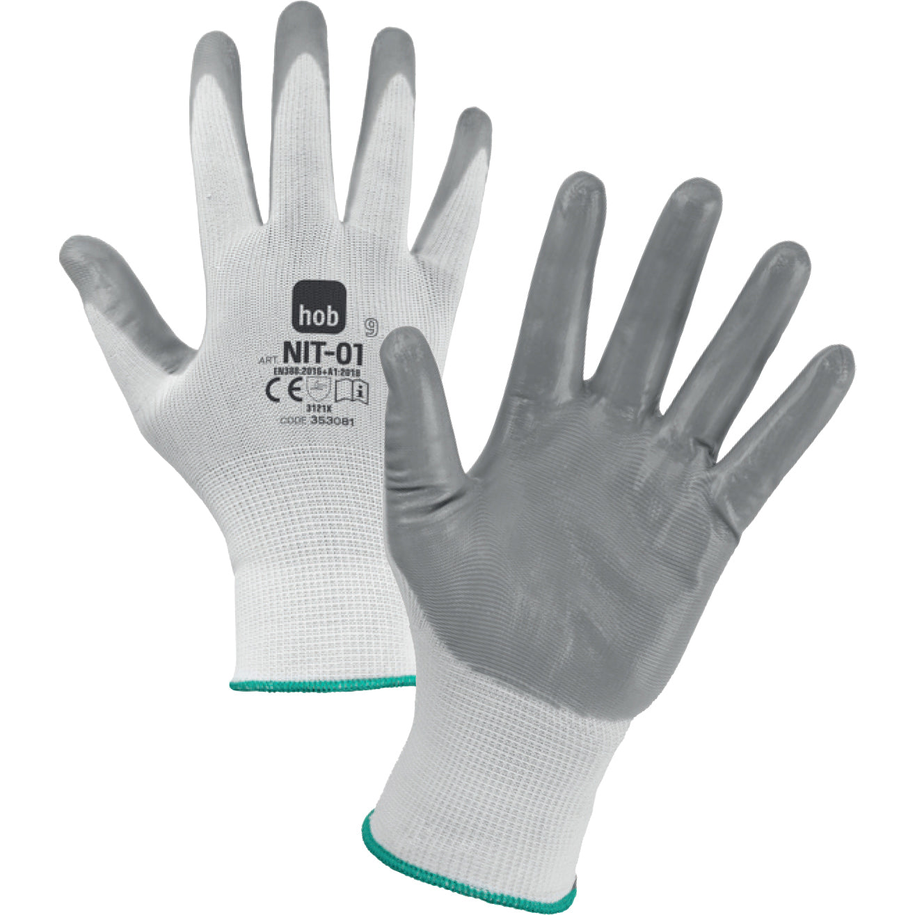 GUANTI HOB POLIESTERE/NITRILE NBR 13ECO TG. 10  (12 paia)