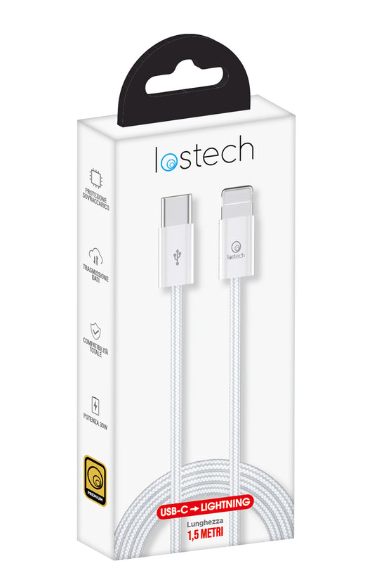 CAVO USB C / LIGHTNING 1.5M BIANCO 30W 