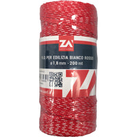 FILO PER EDILIZIA 1,8 MM CF 200 M ROSSO/BIANCO 