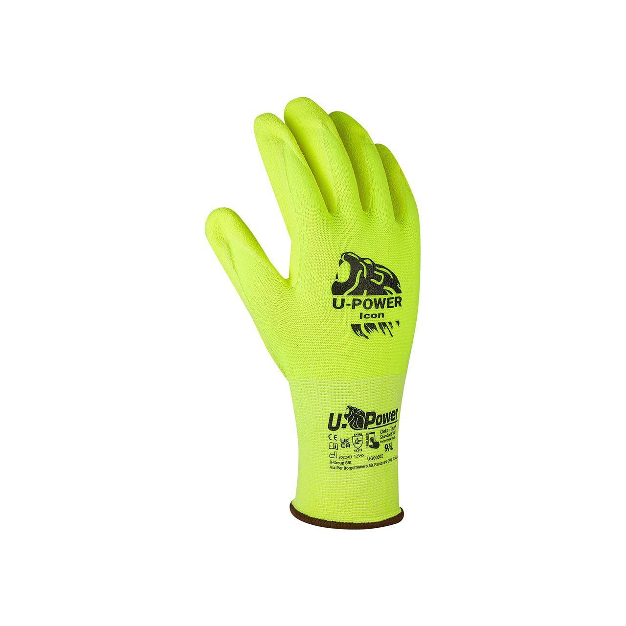 U-POWER GUANTI ICON GIALLO FLUO TAGLIA 8  (12 paia)