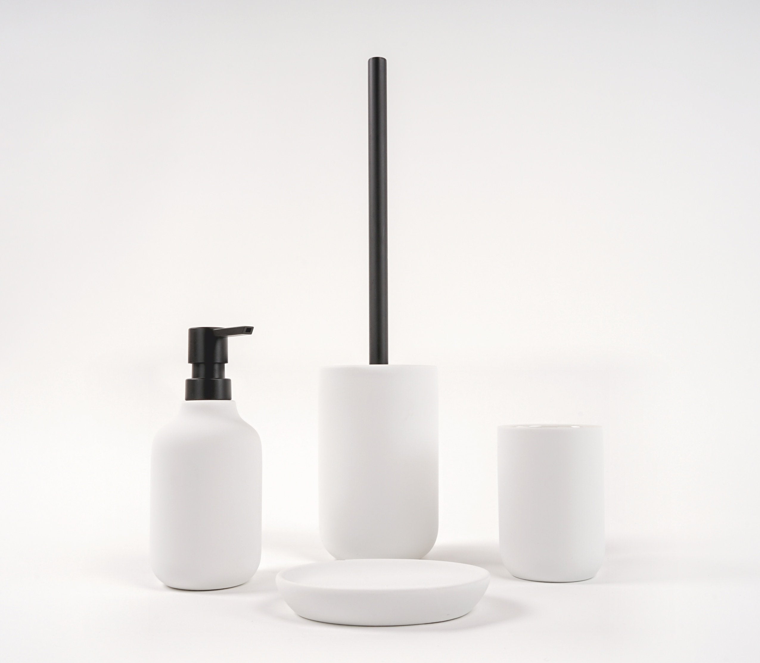 Set accessori bagno bianco