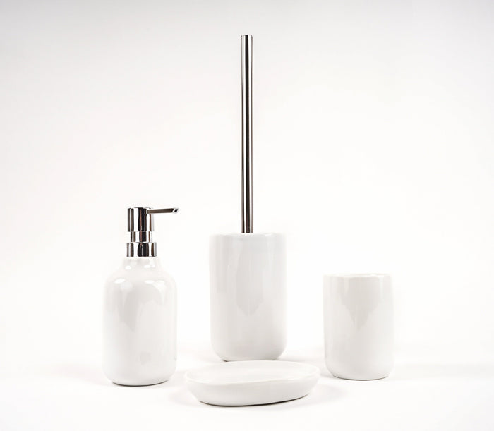 Set accessori bagno bianco