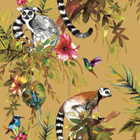 DUTCH WALLCOVERINGS Carta da Parati "Lemur" Ocra 442557