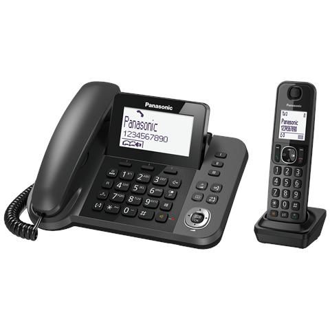 Panasonic kx-tgf310 telefono dect nero identificatore di chiamata - KX-TGF310EXM