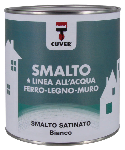 SMALTO SATIN.ALLACQUA CUVER BIANCO  LT.0,750 COLORIFICIO I.CO.RI.P. PZ 6,0