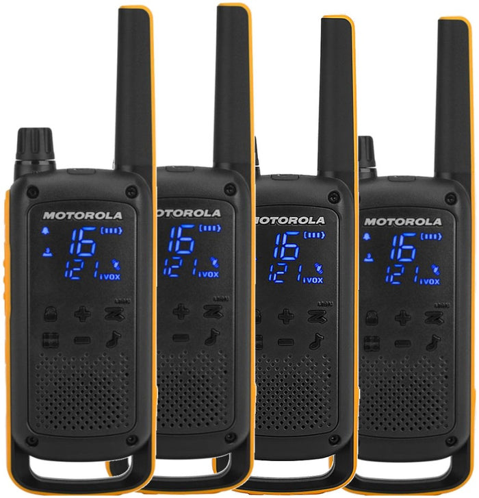 Motorola talkabout t82 extreme quad pack ricetrasmittente 16 canali nero, arancione - 59T82EXQUADPACK