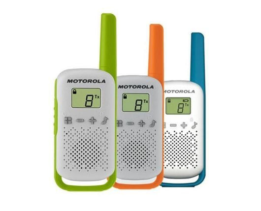 Motorola t42 ricetrasmittente 16 canali blu, verde, arancione, bianco - 59T42TRIPLEPACK