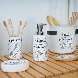 Set accessori bagno con decori