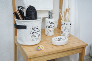 Set accessori bagno con decori