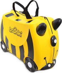 Trunki valigia cavalcabile per bambini – trolley bambini bagaglio a mano – valigia cavalcabile ape bernard (giallo) - tr0044-gb