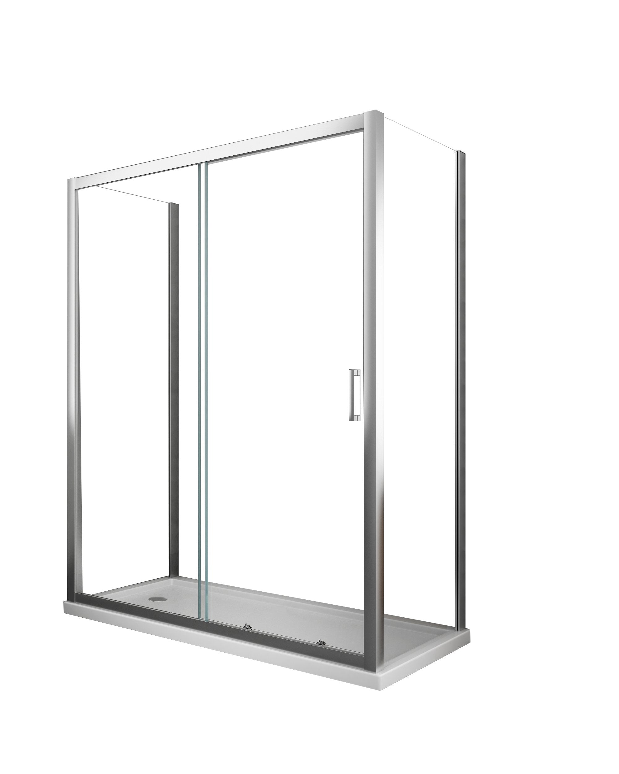 BOX CABINA DOCCIA 3 LATI 2 FISSI E UNO SCORREVOLE 72,5-75x95-100x72,5-75