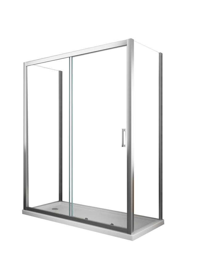 BOX CABINA DOCCIA 3 LATI 2 FISSI E UNO SCORREVOLE 77,5-80x125-130x77,5-80