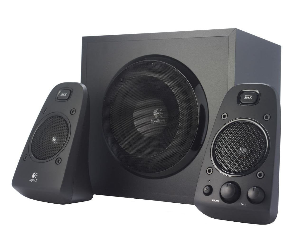 Logitech z623 thx sistema di altoparlanti 2.1, subwoofer, certificazione thx, 400 watt, bassi profondi, porta 3,5 mm e rca, con controlli, pc / ps4 / xbox / dvd / tv / smartphone / tablet, nero - 980000403