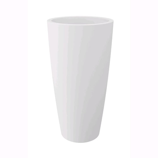 Vaso a Colonna Colore Bianco 38x85H cm in Plastica con contenitore estraibile