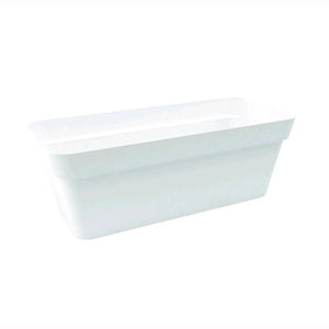 Vaso Cassetta 49x17x14 cm Bianco Fioriera Balconiera 8 Litri interni ed esterni