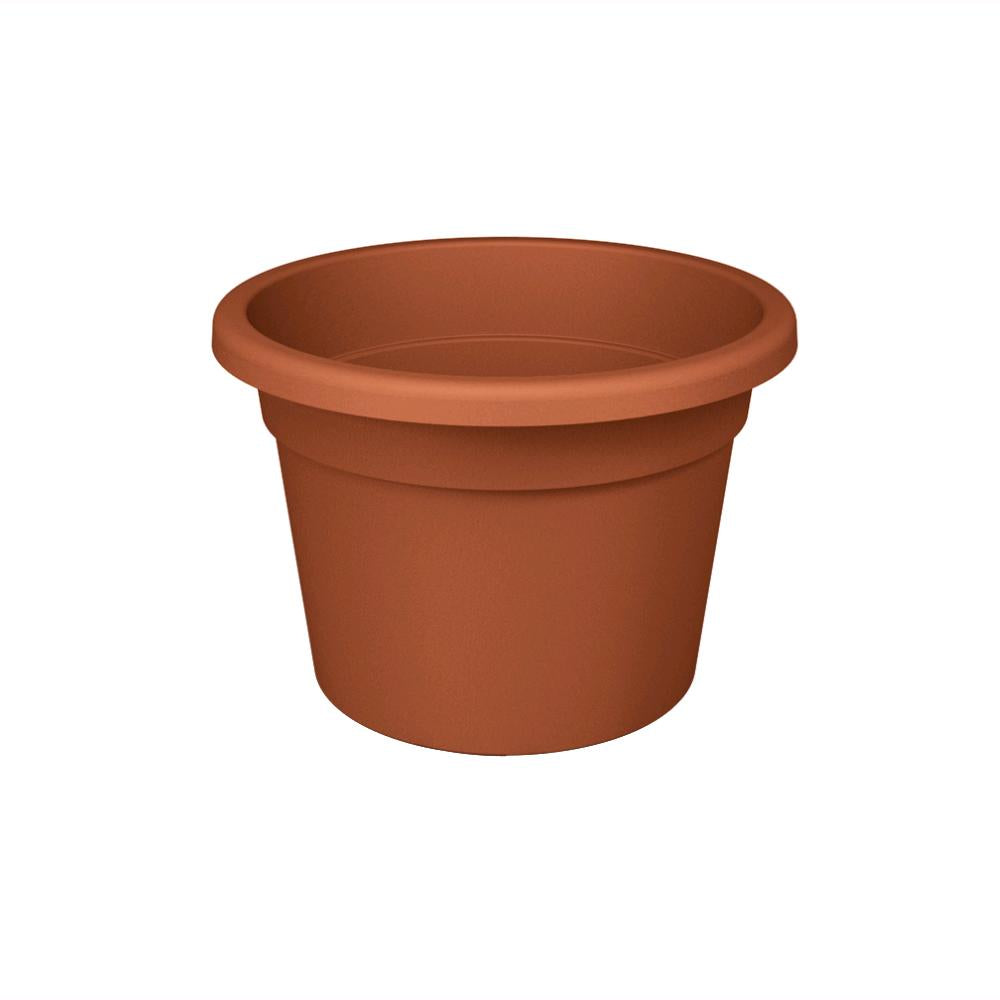 Vaso Tondo + Sottovaso in Plastica PPL Colore Terracotta Diametro 80 cm Altezza 52 cm 162 Litri 