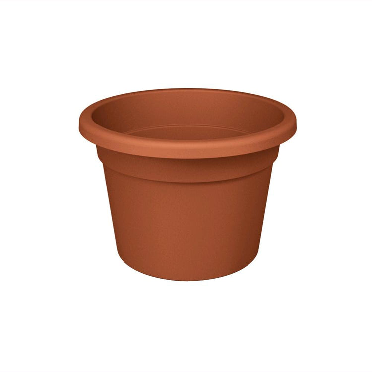 Vaso Tondo + Sottovaso in Plastica PPL Colore Terracotta Diametro 40 cm Altezza 28 cm 20,7 Litri 