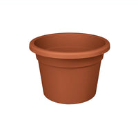 Vaso Tondo + Sottovaso in Plastica PPL Colore Terracotta Diametro 35 cm Altezza 25 cm 14 Litri 