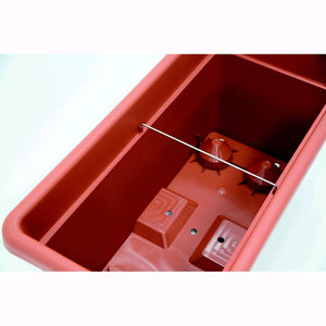 Vaso Rettangolare + Sottovaso in Plastica PPL Colore Terracotta 80x40x34H cm 63 Litri