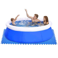 Set 6 Mattonelle Tappeto Antiscivolo per Piscina colore Blu 60x60x0,8 cm 