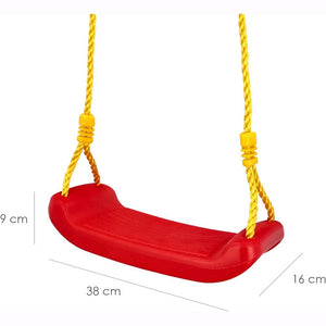 Seggiolino per Altalena Bambini in PVC con Ganci e Corda 38x16x9 cm