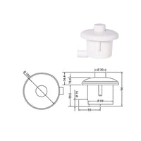 Kit pulsante incasso pneumatico its todini 14.91PI