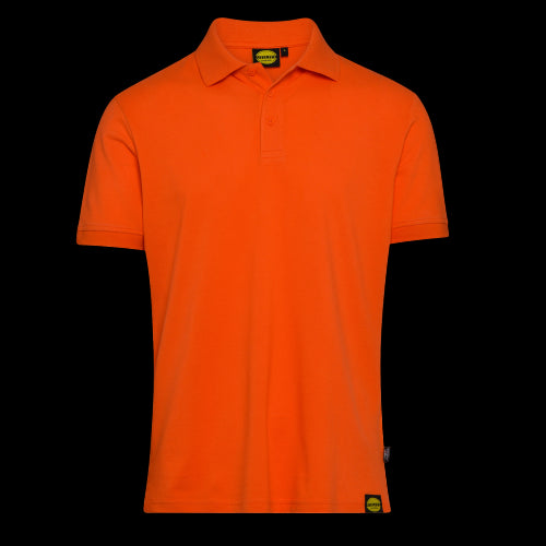 Polo Manica Corta Da Lavoro Arancio Vermiglio Mc Atlar Ii-40052 Diadora Utility-Taglia Xxl