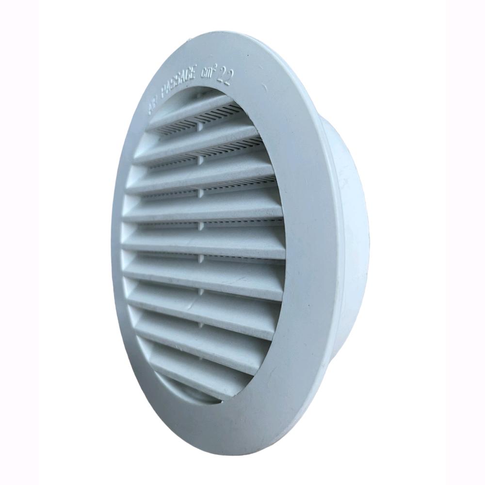 Griglia Aerazione Tonda di ventilazione da Incasso In Abs Bianco Foro da ⌀ 6 cm