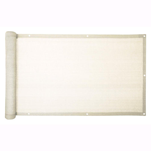 Telo Rete Ombreggiante Privacy per Balconi Ecrù Frangivista 160 gr/mq 75x600 cm