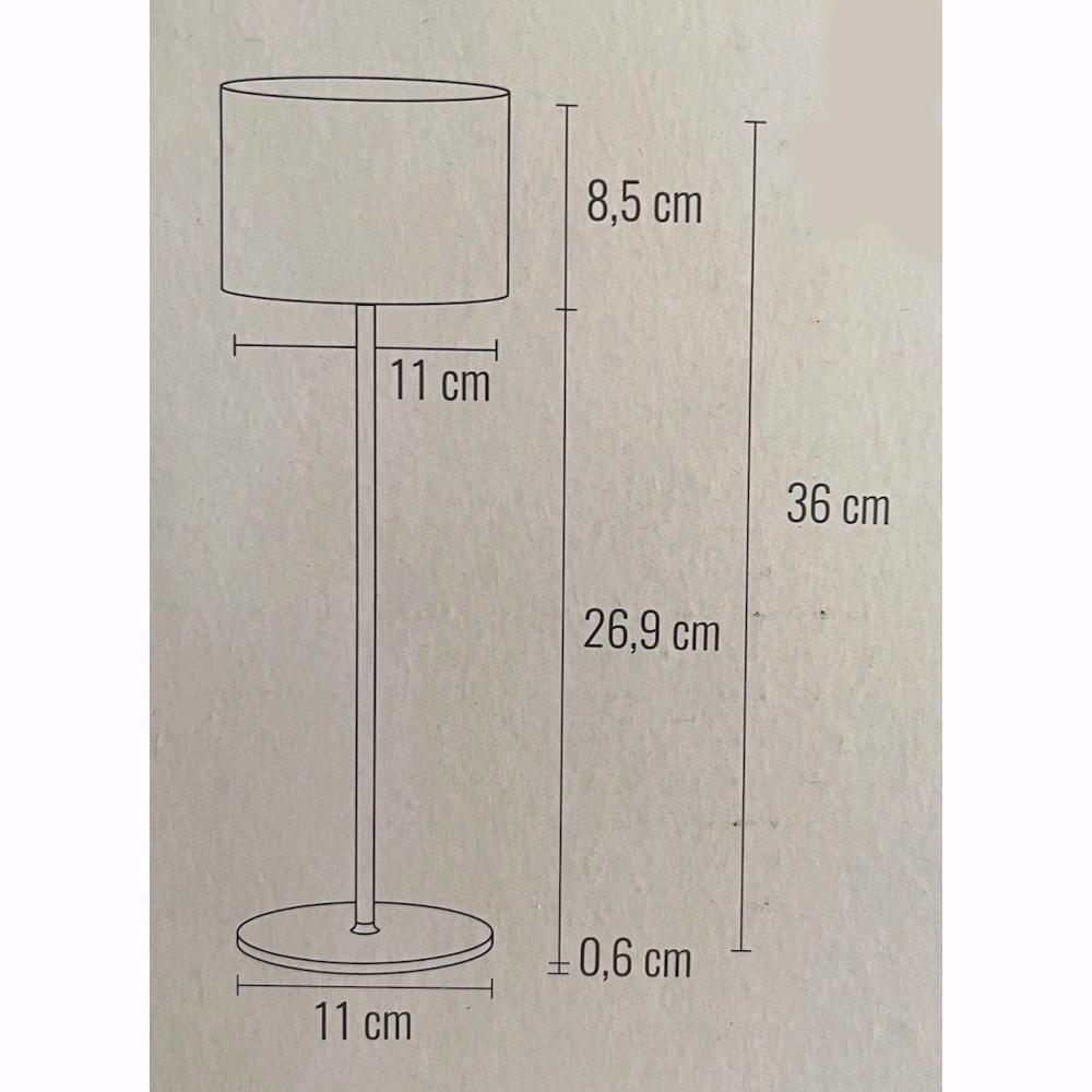 Lampada da Tavolo Dimmerabile Senza Fili Luce Calda Tonda Colore NERO