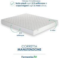 Materasso waterfoam 80x190 h18cm ortopedico imbottitura in fibra ipoallergenico traspirante igienico Farmarelax