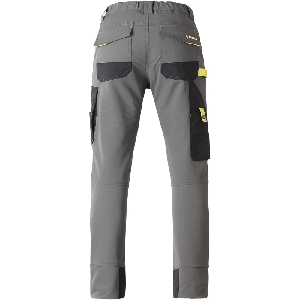 PANTALONI DA LAVORO DYNAMIC ELASTICIZZATI GRIGIO TG. S TASCHE PORTAUTENSILI 35480