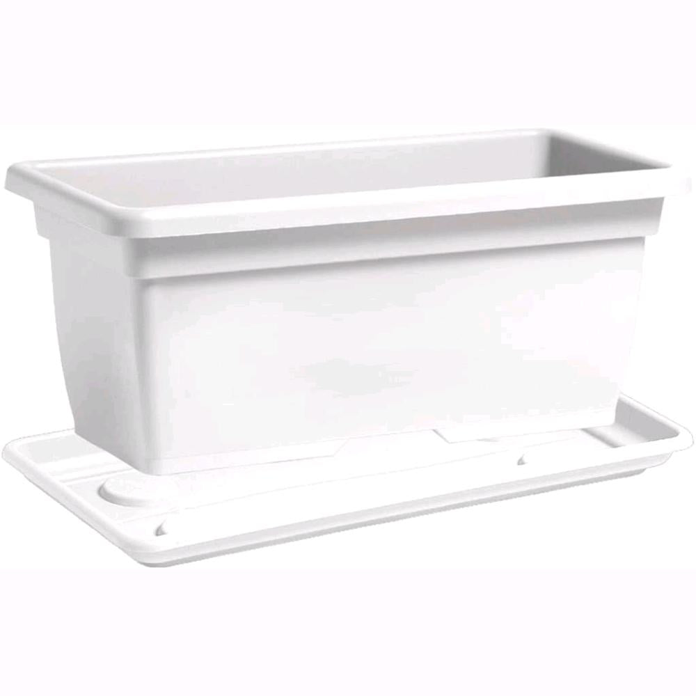 Vaso Rettangolare in Plastica PPL Colore Bianco 80x40x34H cm 63 Litri