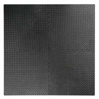 Tappeto Tappetino Mattonella Puzzle Morbido NERO MANDORLATO 60x60x1 cm Per Bambini 4 pz