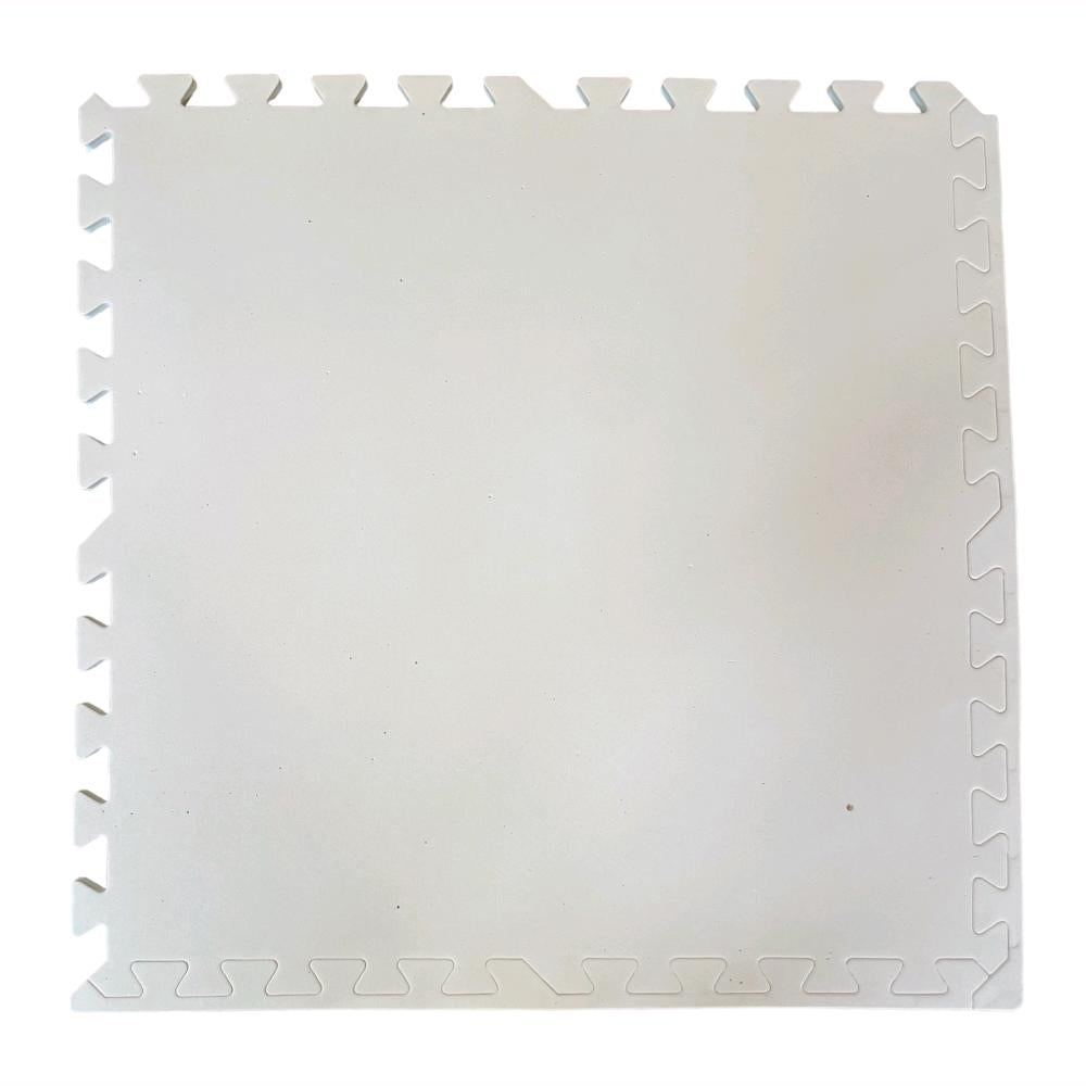 Tappeto Tappetino Mattonella Puzzle Morbido BIANCO EFFETTO LEGNO 60x60x1 cm Per Bambini 4 pz