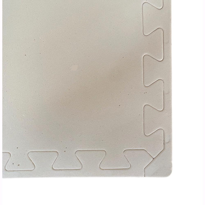 Tappeto Tappetino Mattonella Puzzle Morbido BIANCO EFFETTO LEGNO 60x60x1 cm Per Bambini 4 pz