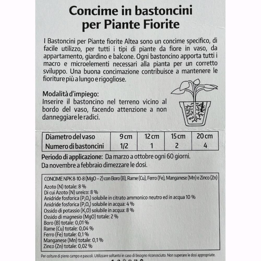 Concime completo in Bastoncini per Piante Fiorite 40 gr. Conf. da 30 pezzi 