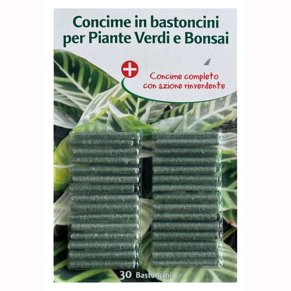 Concime completo in Bastoncini per Piante Verdi e Bonsai 40 gr. Conf. da 30 pezzi 