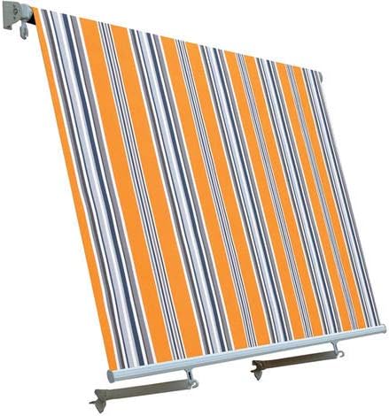 T1372705/B - Tenda da sole a caduta con bracci 245x300 cm riga gialla