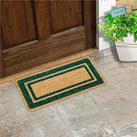 Zerbino Cocco Naturale Esterno Porta Entrata Retro Antiscivolo Raschiafango 60X120 Cm Verde