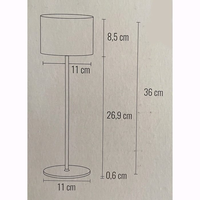 Lampada da Tavolo Dimmerabile Senza Fili Luce Calda Tonda Colore TORTORA