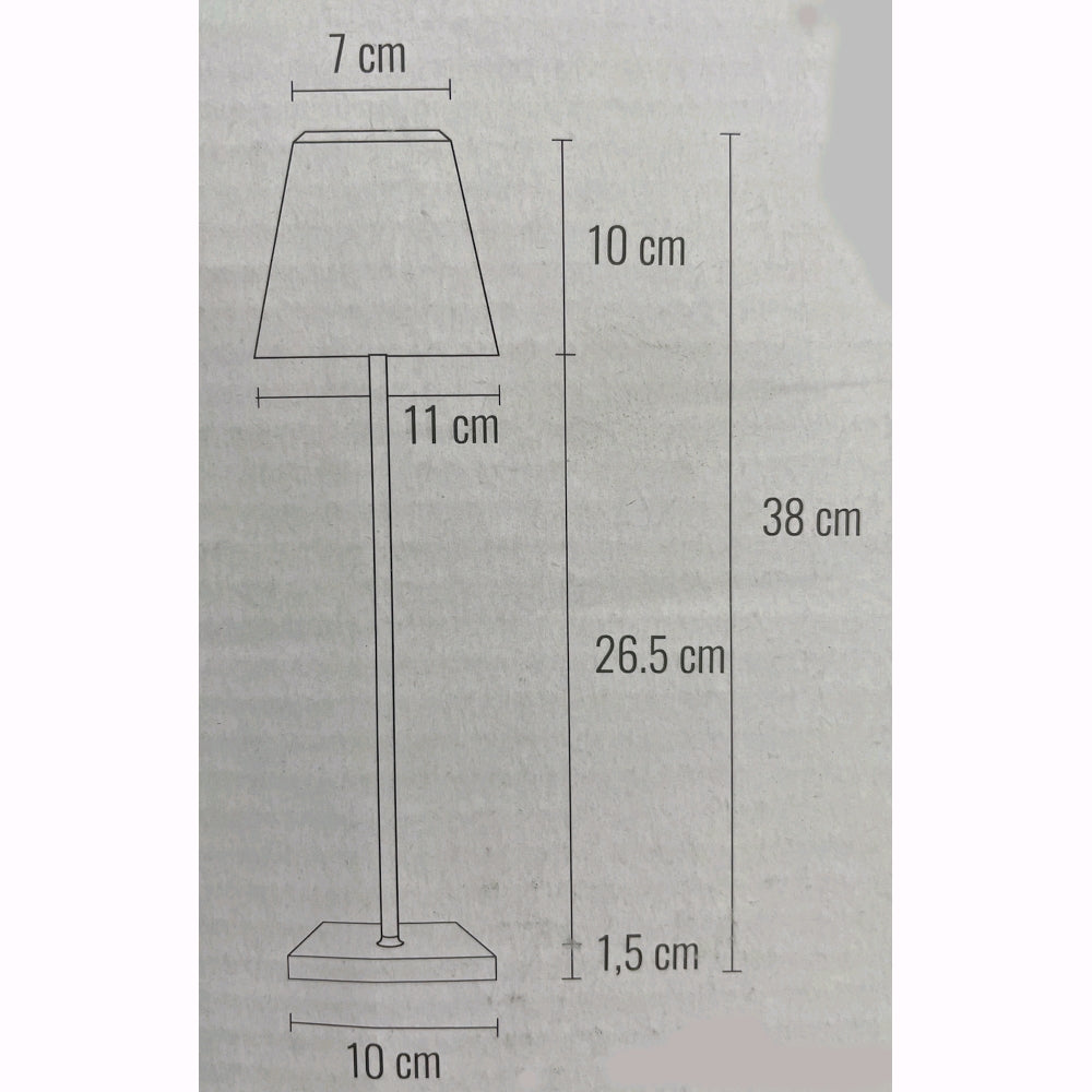 Lampada da Tavolo Dimmerabile Senza Fili Luce Calda Quadra Colore TORTORA