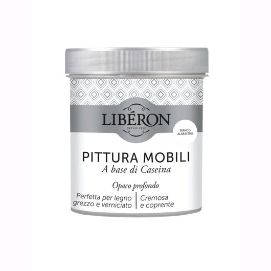 Liberon Pittura Vernice per Mobili alla Caseina Colore Bianco Alabastro 500 ml