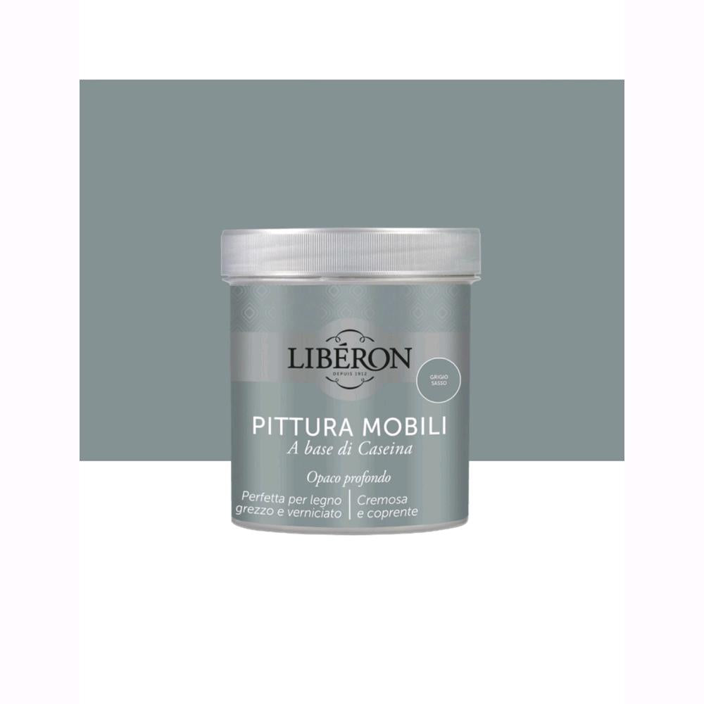 Liberon Pittura Vernice per Mobili alla Caseina Colore Grigio Sasso 500 ml