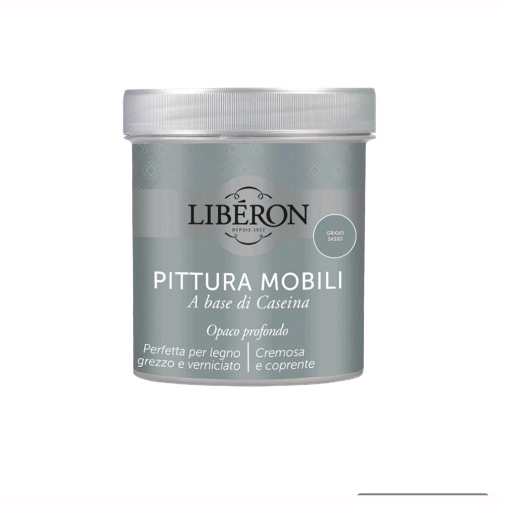 Liberon Pittura Vernice per Mobili alla Caseina Colore Grigio Sasso 500 ml