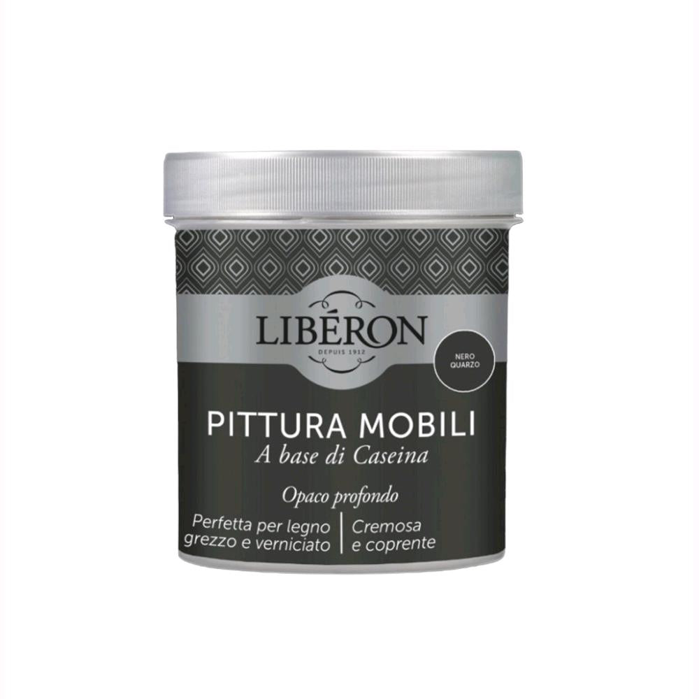 Liberon Pittura Vernice per Mobili alla Caseina Colore Nero Quarzo 500 ml