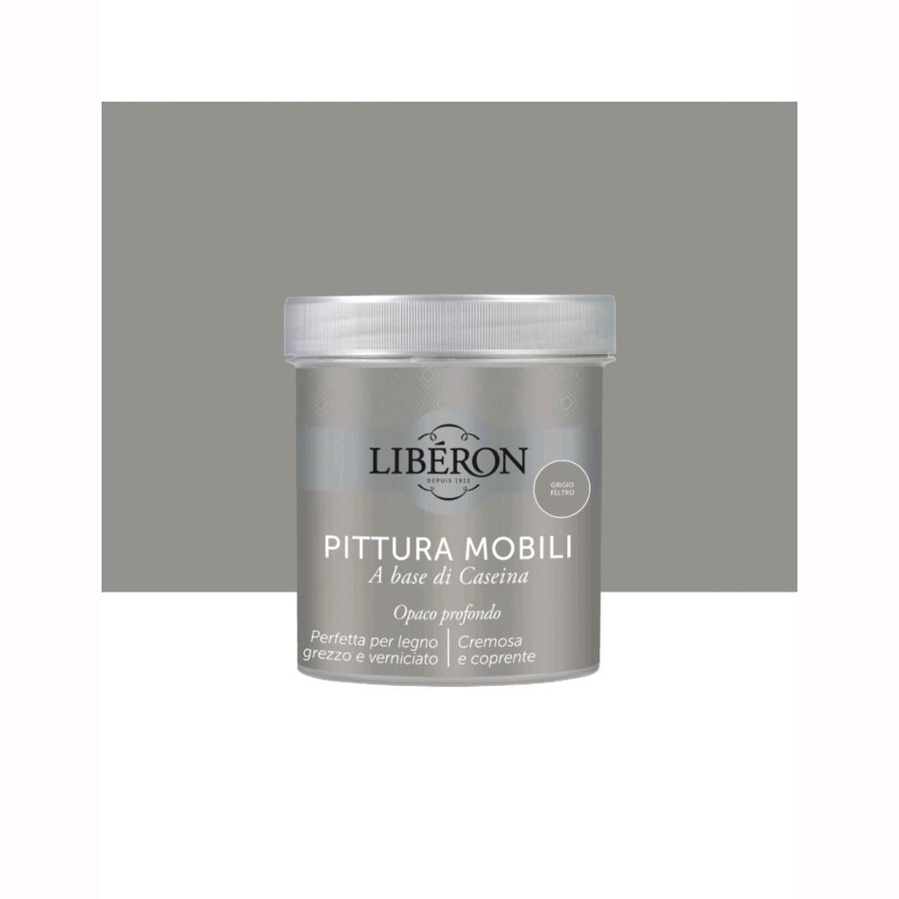 Liberon Pittura Vernice per Mobili alla Caseina Colore Grigio Feltro 500 ml